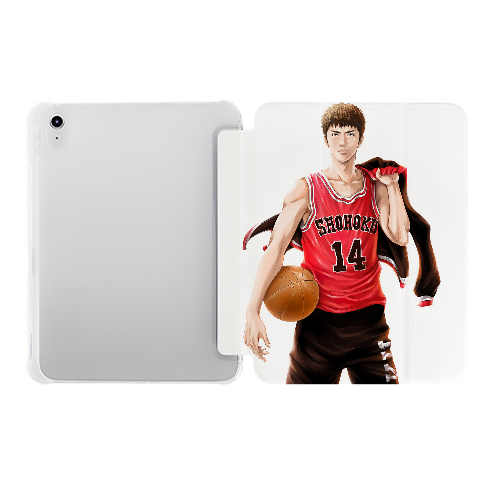 （画像用） SLAM DUNK／スラムダンク IPad ケース ペン収納付き 三つ折りスタンド PUレザー×シリコン 対応機種9.5/10.5/10.9インチ